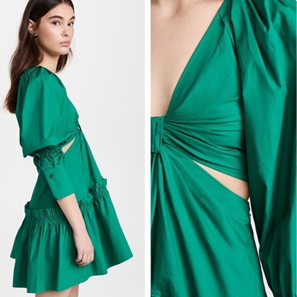 A.L.C. Alexa Mini Green Dress Size 0 - Picture 4 of 9